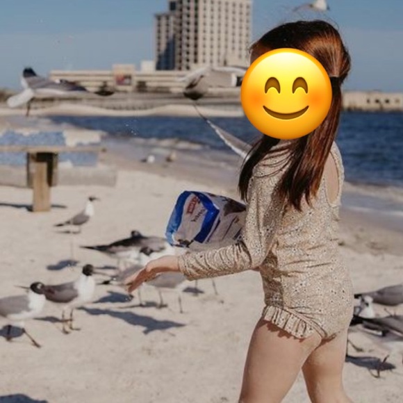 Quincy Mae Blooming Floral Flutter Rash Guard Swimsuit 3/4 - Picture 2 of 8